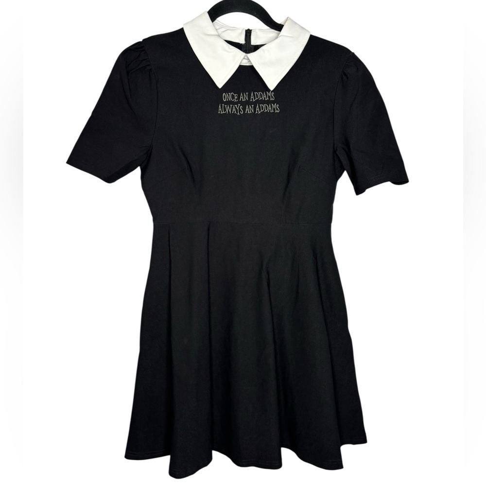 NEW Killstar x Wednesday Adamms Blackest Heart Skater Dress Size Small Pockets